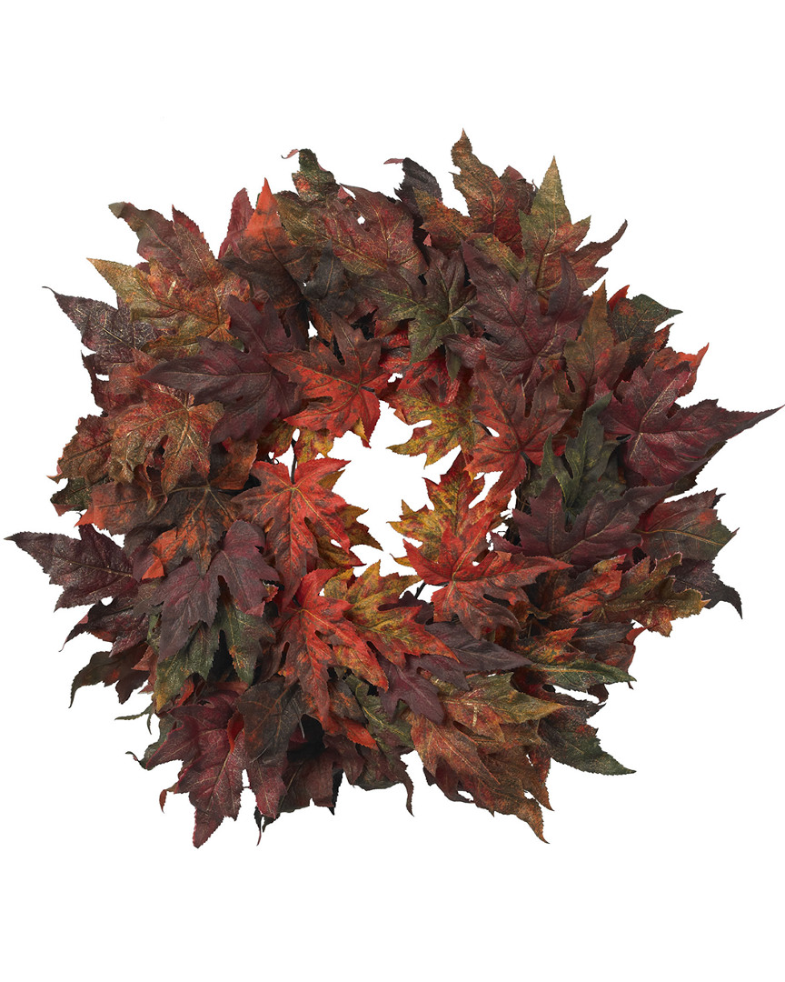 Nearly Natural 30in Maple Leaf Wreath