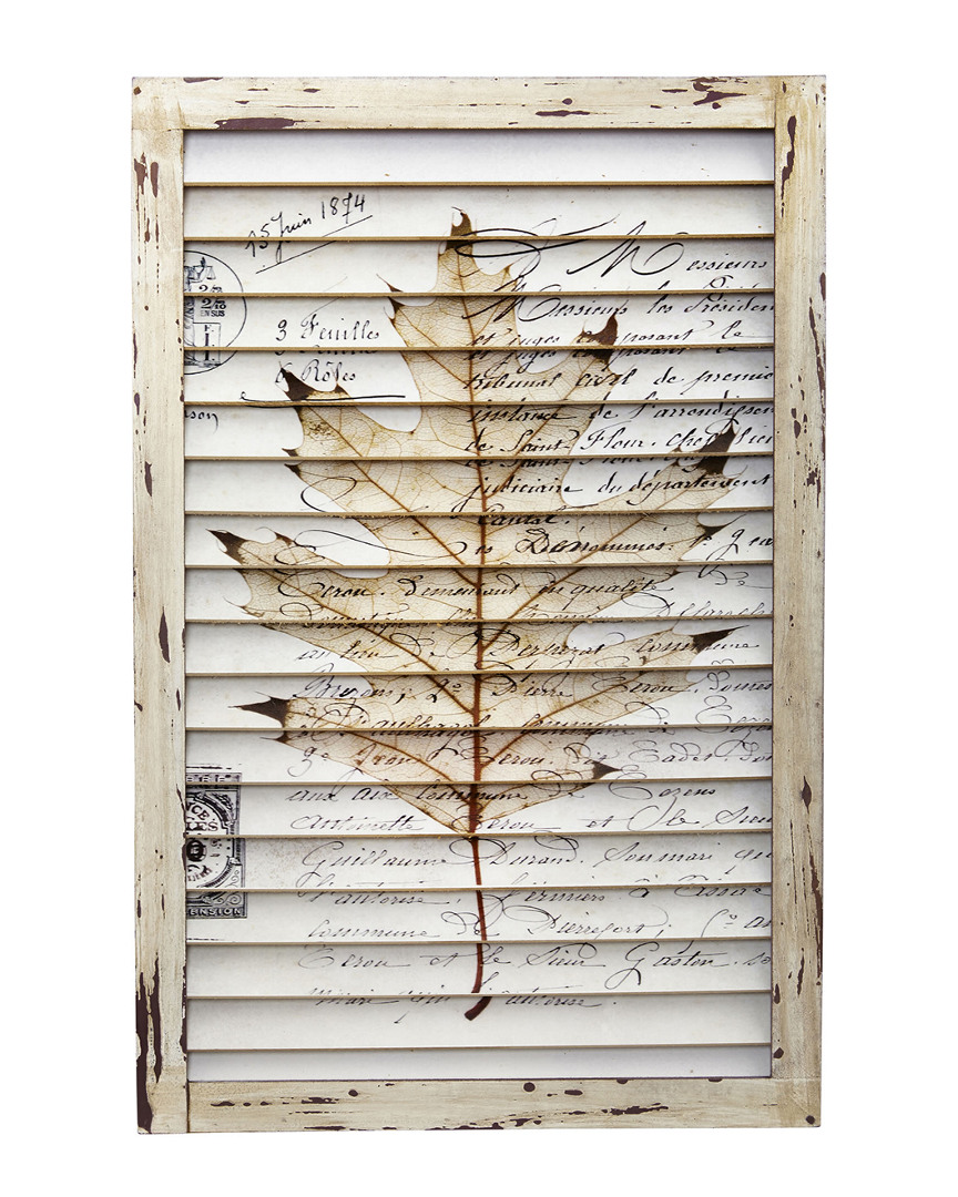 Nearly Natural Maple Leaf Window Shutter Wall Decor