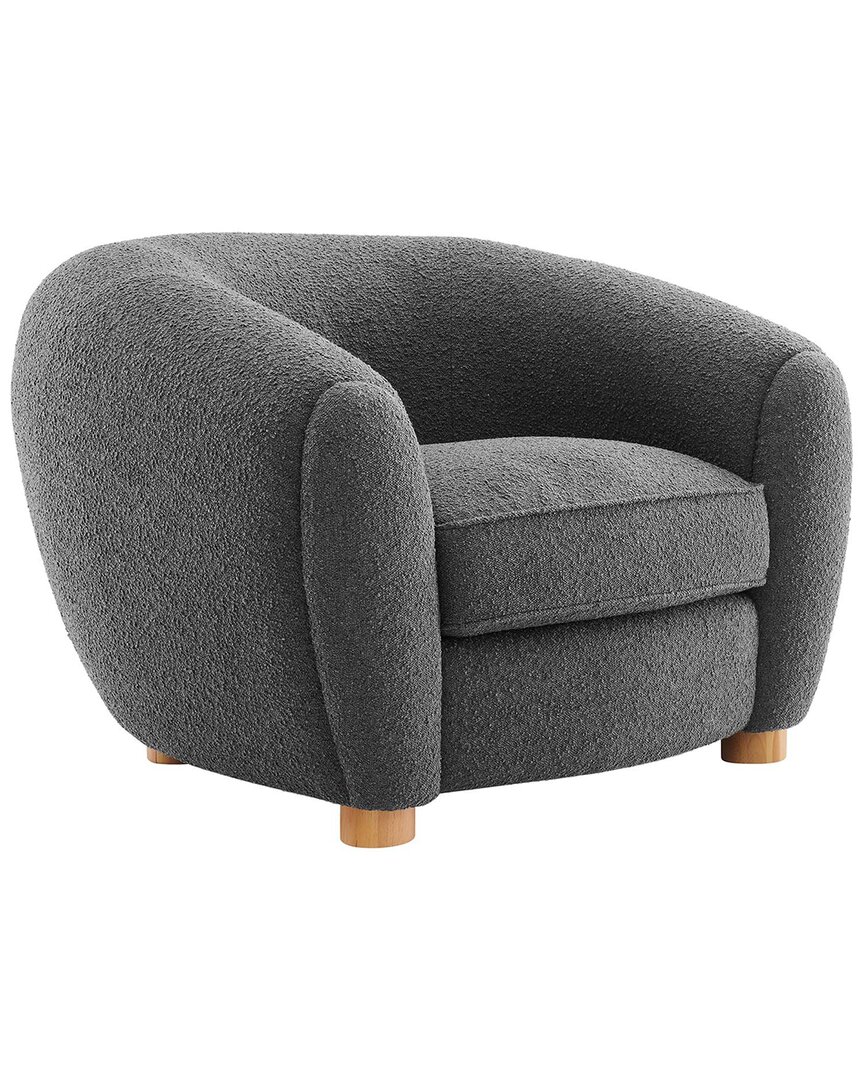 Modway Abundant Boucle Fabric Armchair In Gold