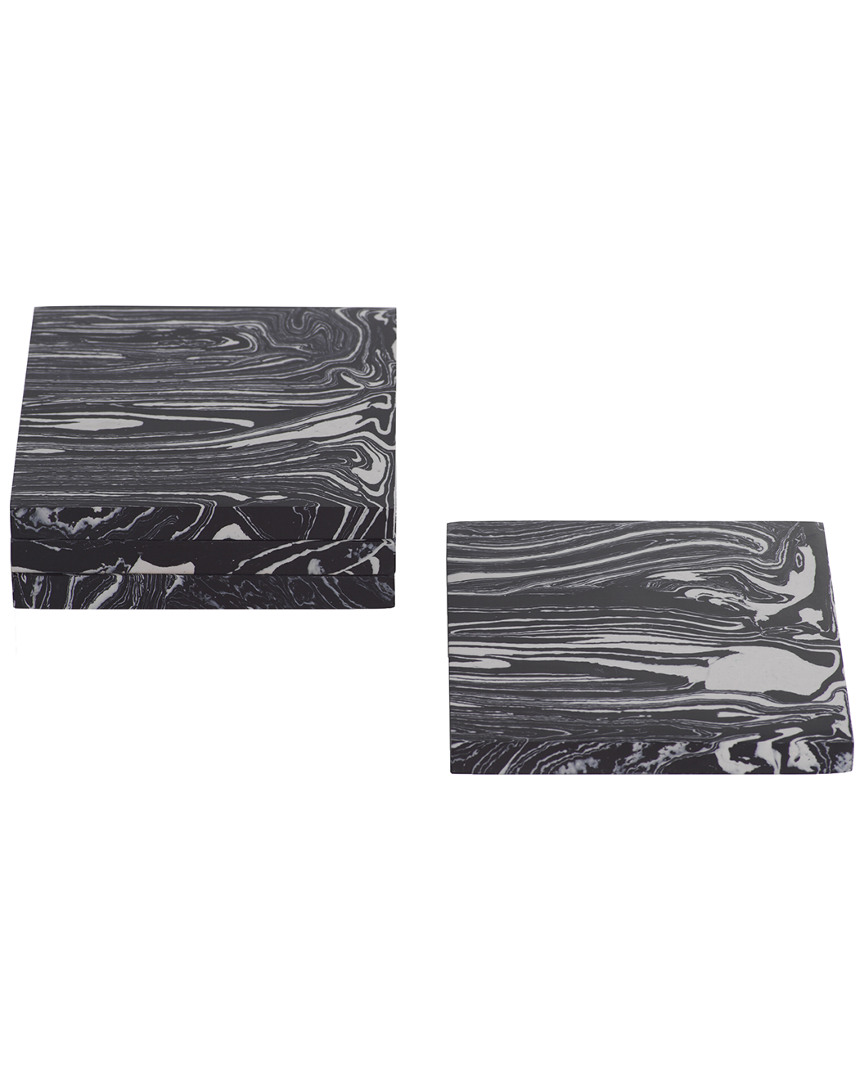 Zodax Stone Dust Black Coasters
