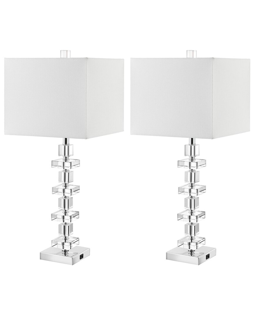 Safavieh Deco Crystal Table Lamp In Clear