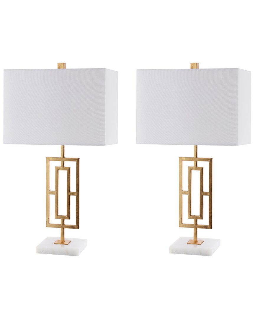 Safavieh Yara Table Lamp Set Of 2 In Gold