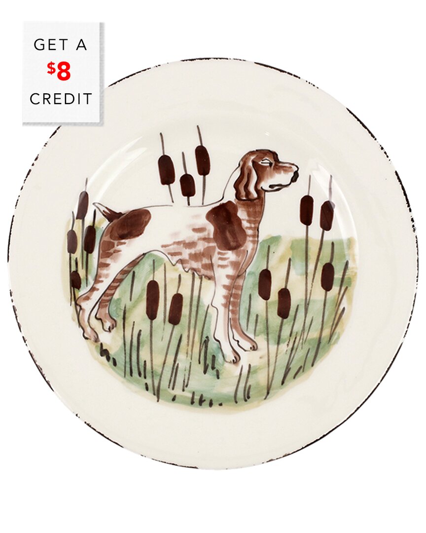 Vietri Wildlife Spaniel Dinner Plate