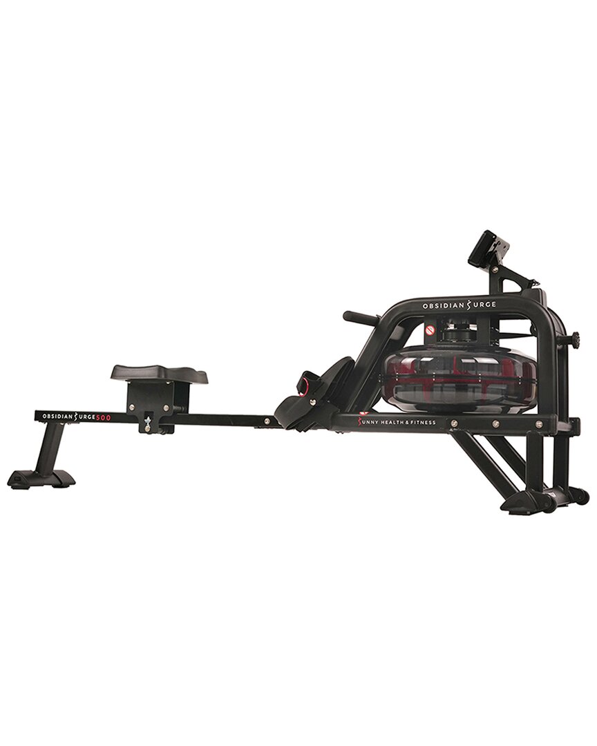 Sunny Health & Fitness Obsidian Surge 500 M Water Rowing Machine In Black