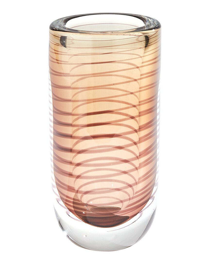 Global Views Spiraled Vase In Brown