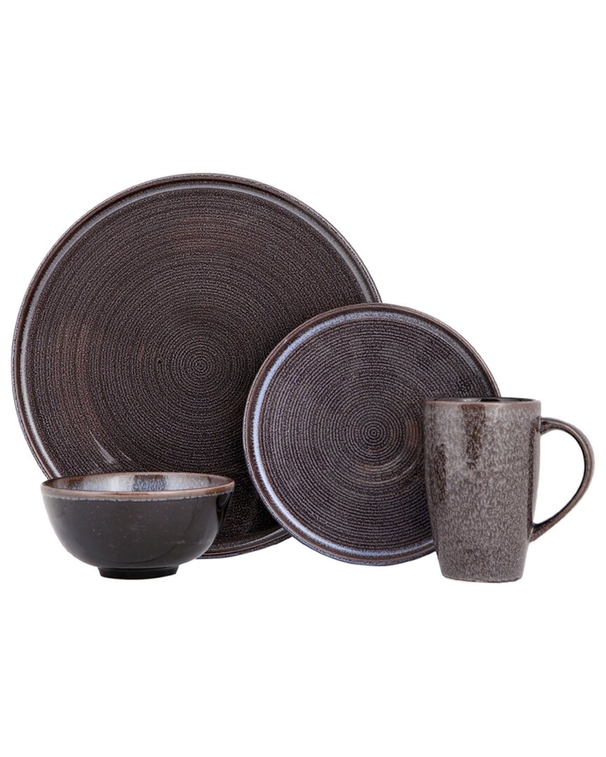 Porland Ethos Rock 4-piece Place Setting Set