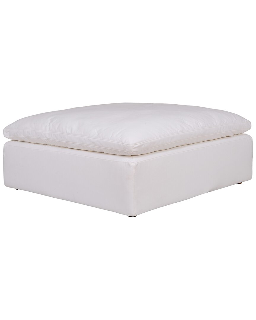 Moe's Home Collection Clay Ottoman In White