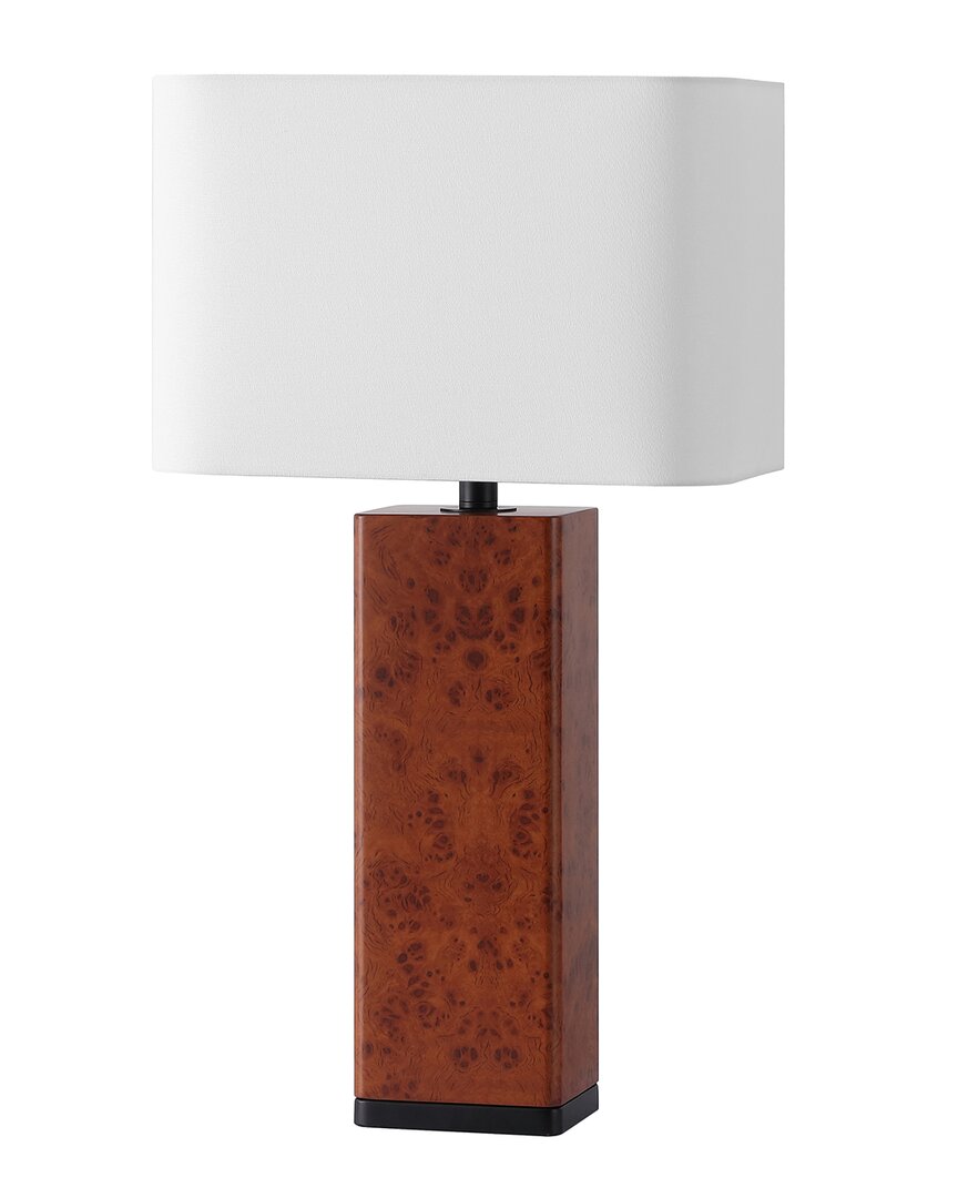 Safavieh Couture Elsee Burl Wood Table Lamp In Brown