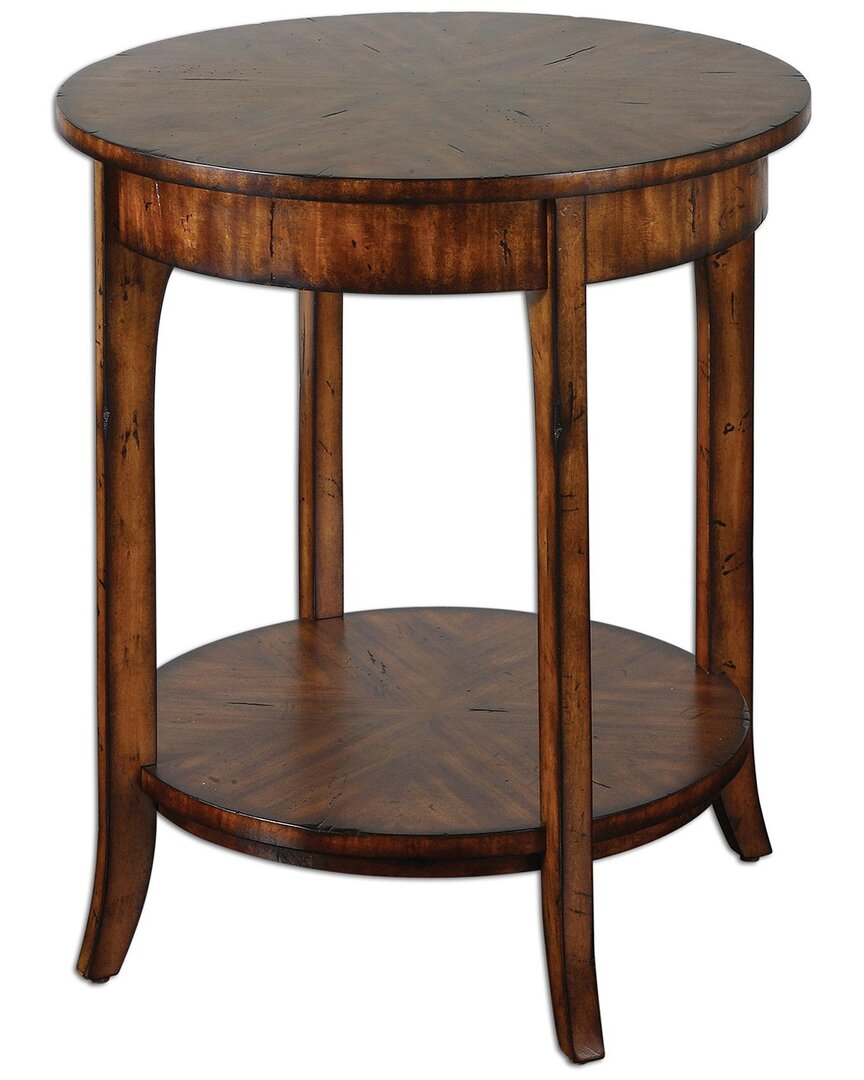 Uttermost Carmel Round Table In Brown