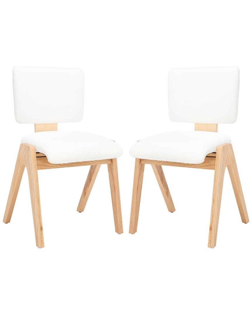 Safavieh Couture Alisyn Set Of 2 Wood Dining Chairs In Brown