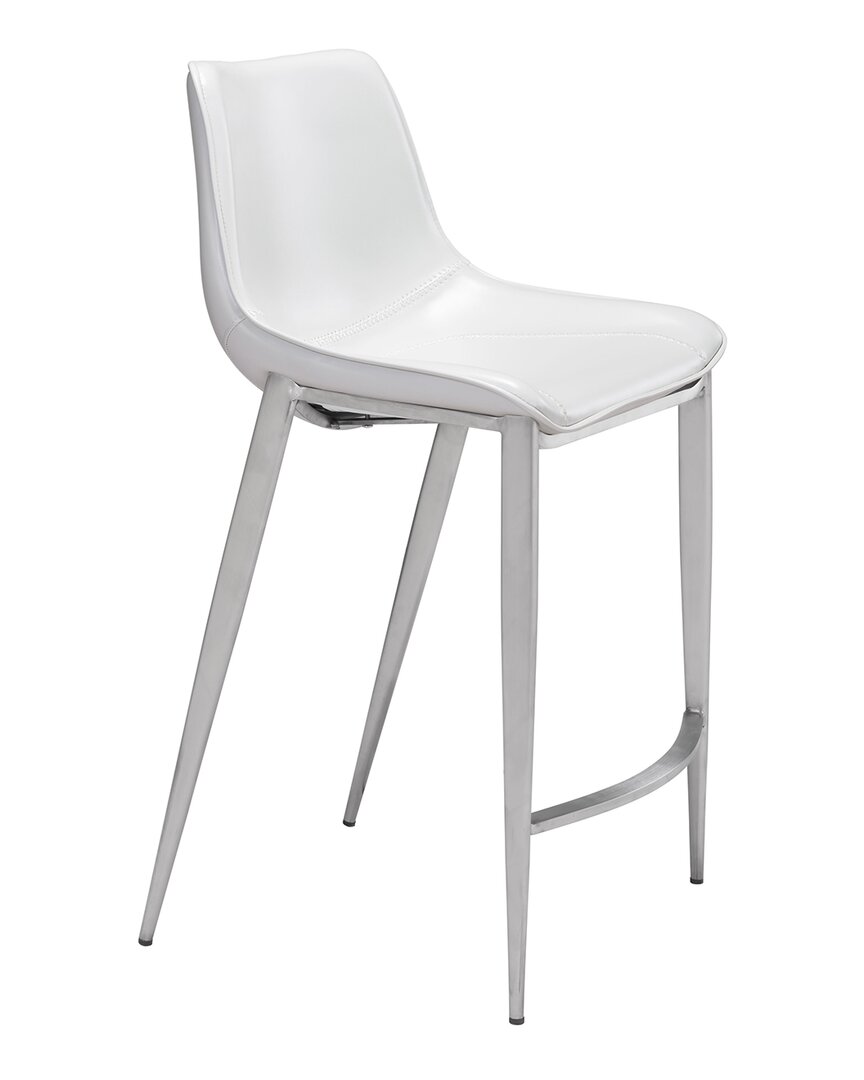 Zuo Modern Magnus Counter Chair (set Of 2) In White