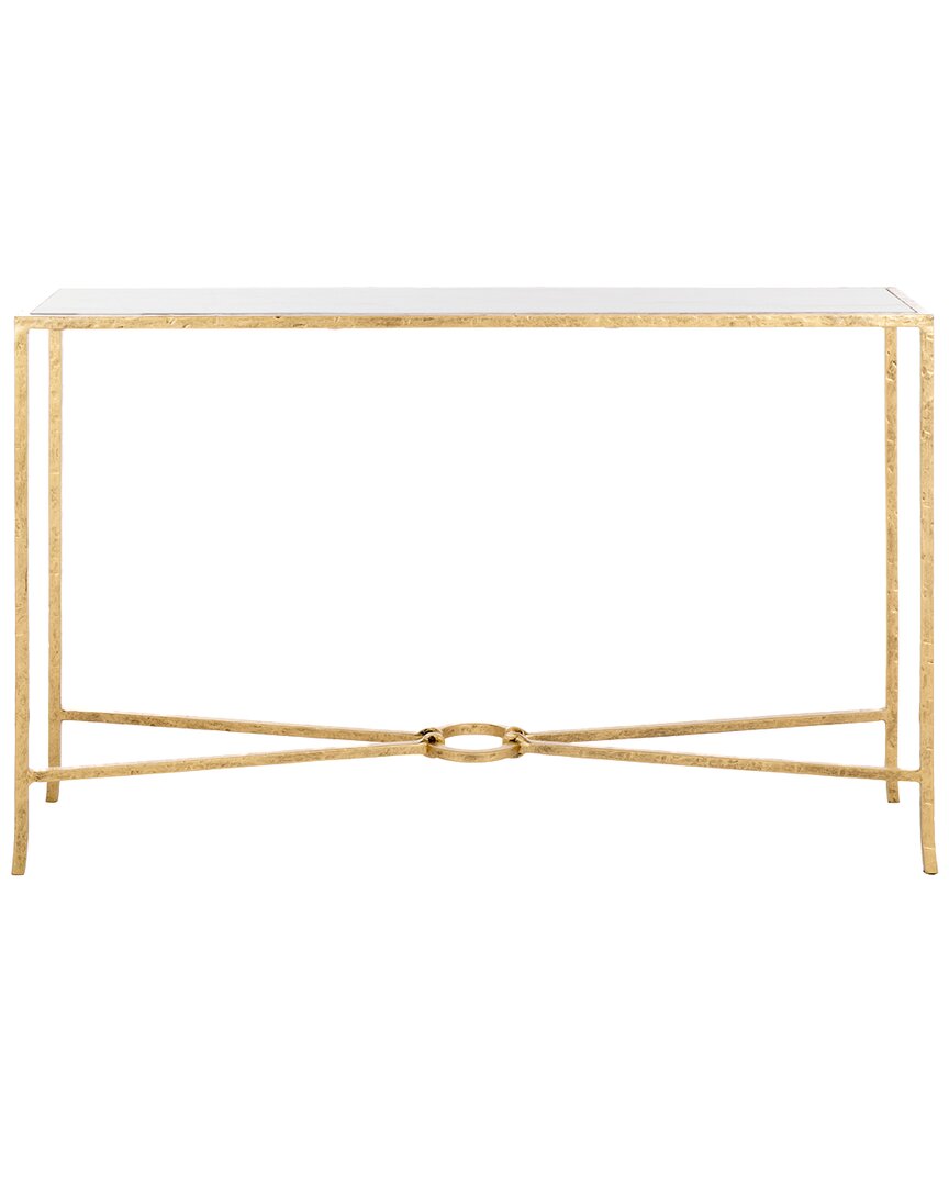 Safavieh Couture Tauri Metal Rectangle Console Table In Gold