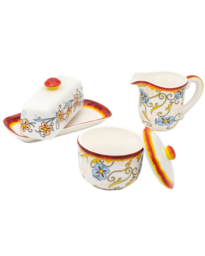 Euro Ceramica Duomo Breakfast Accessory Set In Multicolor