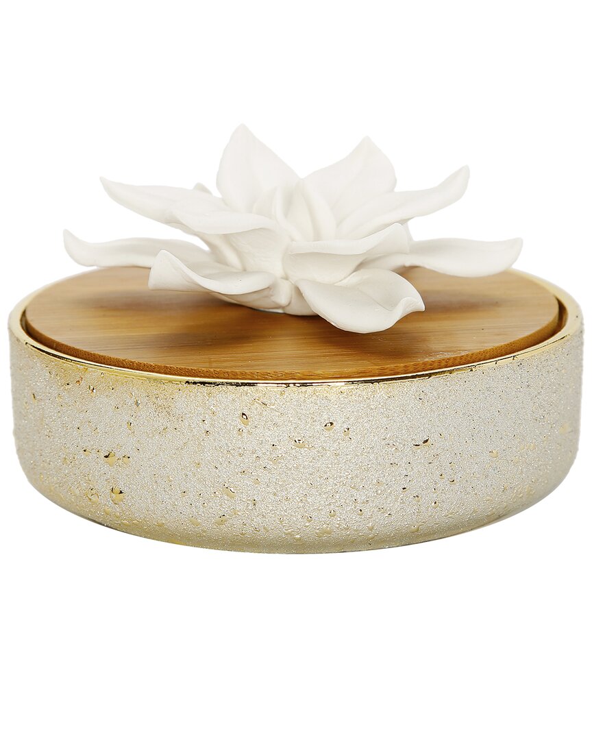 Vivience Hemispheric Diffuser & White Flower: Lily Of The Valley In Gold