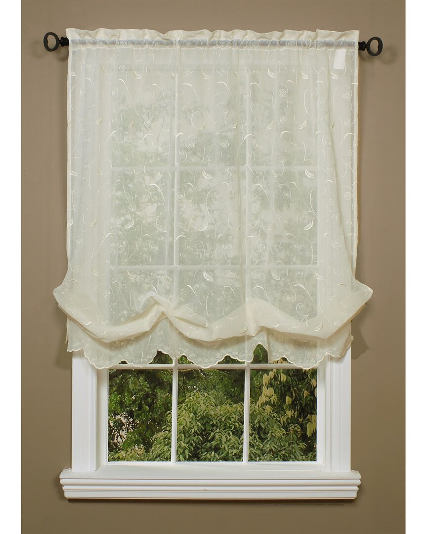 Habitat Hathaway Rod Pocket Curtain Balloon Window Dressing In Cream