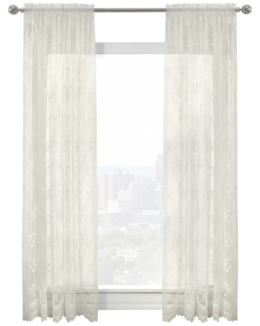 Habitat Mona Lisa Rod Pocket Curtain Panel Window Dressing In Off-white