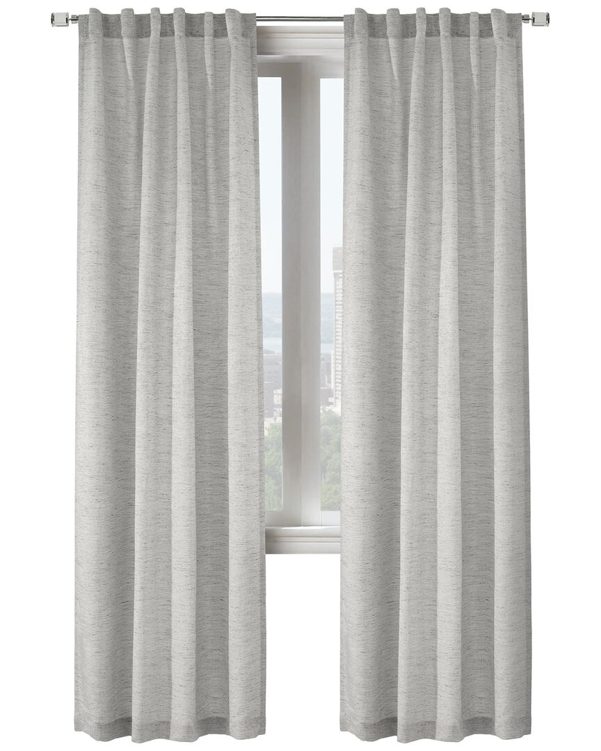 Legacy Gladstone Dual Header Curtain Panel In Silver