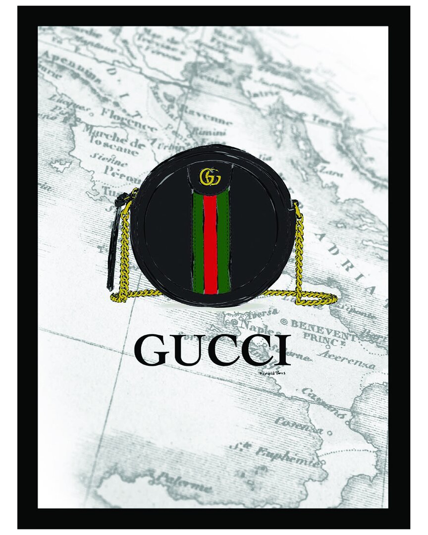 Fairchild Paris Gucci Bag Framed Print In Black