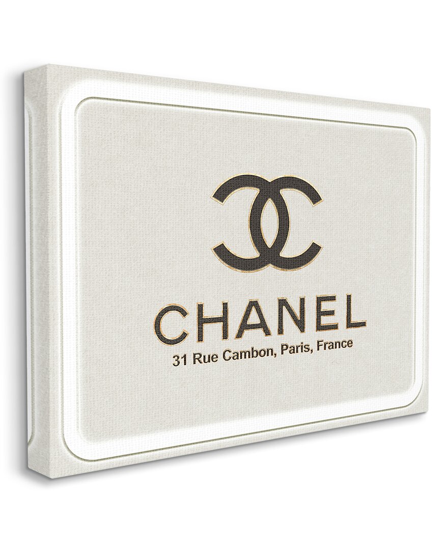 Stupell Industries French Glam Fashion Sign Designer Style Brand Stretched Canvas Wall Art By Ziwei Li In Off-white