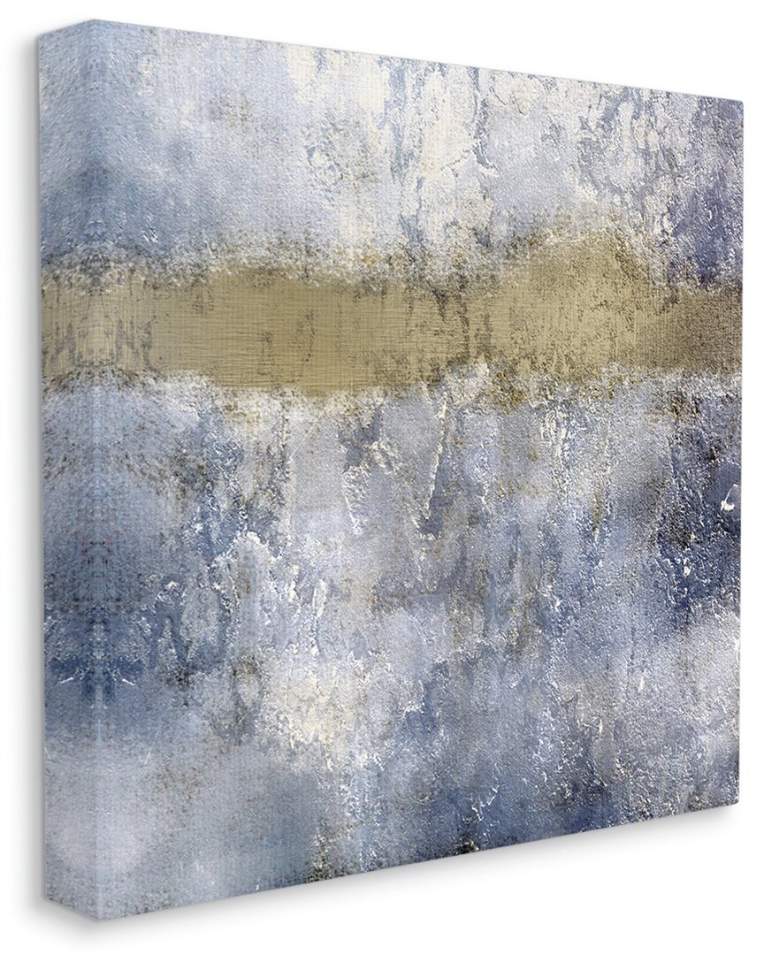 Stupell Industries Abstract Blue Beige Distressed Urban Texture Design Stretched Canvas Wall Art By Kim Alle