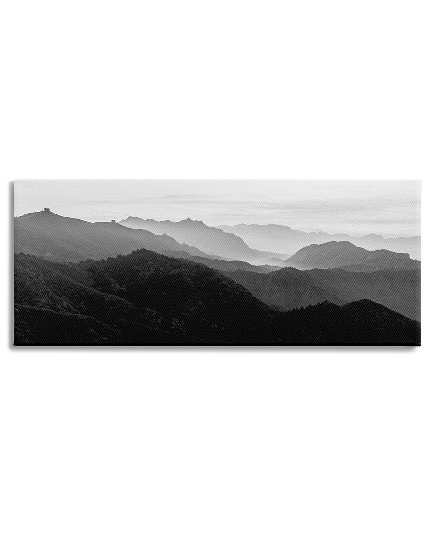 Stupell Industries Misty Sky Open Mountain Landscape Black White Photography Stretched Canvas Wall Art By Da In Black
