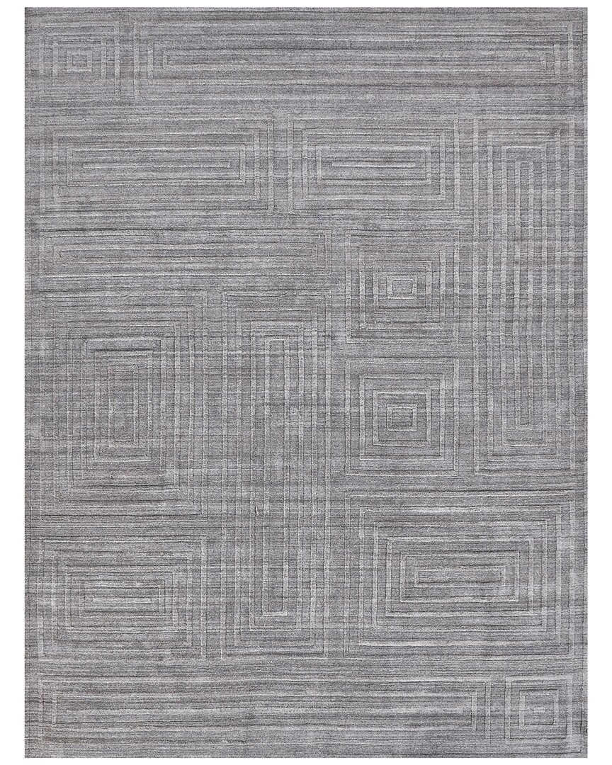 Exquisite Rugs Castelli Hand-loomed New Zealand Wool & Bamboo Silk Area Rug In Gray