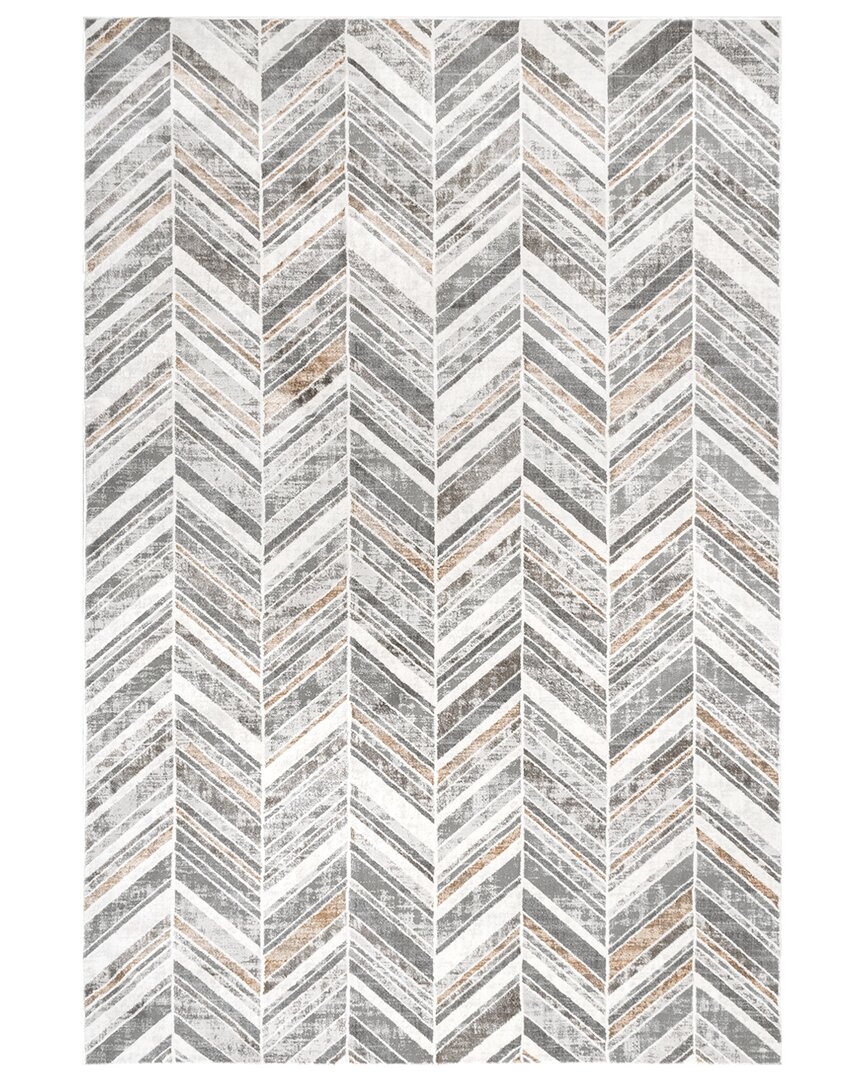 Nuloom Masha Modern Abstract Chevron Area Rug In Beige