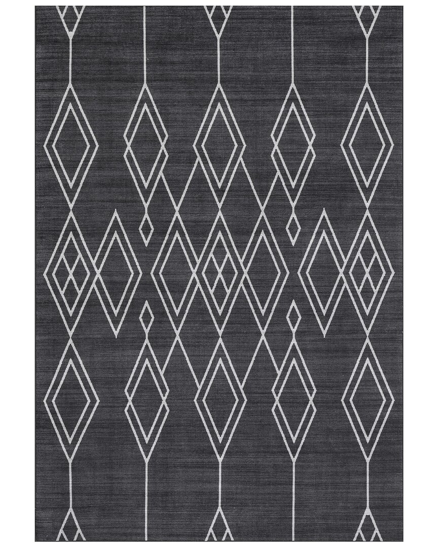 Nuloom Dell Cascading Diamond Machine Washable Indoor/outdoor Area Rug In Gray
