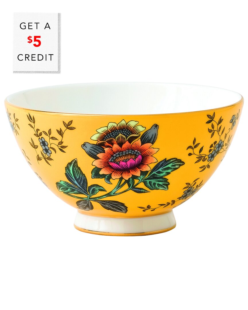 Wedgwood Wonderlust Yellow Tonquin Bowl With $5 Credit