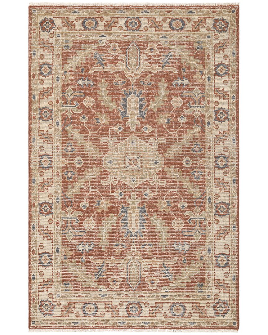 Obeetee Hand Knotted Palace Wool Rug In Brown