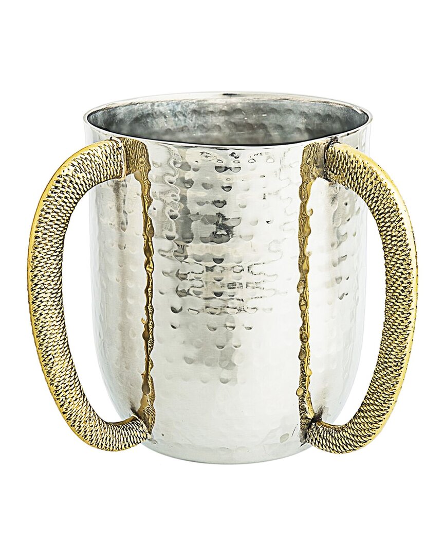 Alice Pazkus Hammered Washcup With Gold Handles