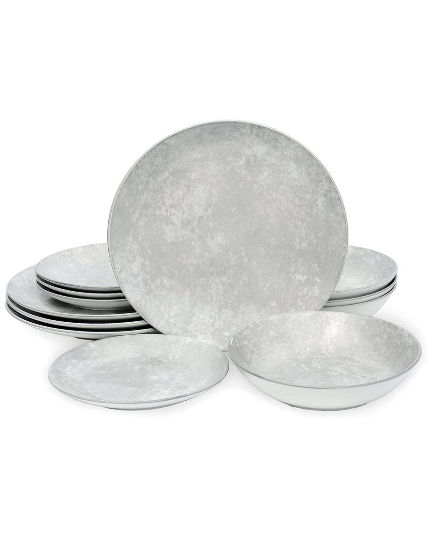 Shop Godinger Wingate Pearl Porcelain 12pc Dinnerware Set, Service For 4 In White