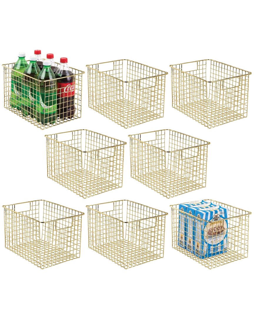 M DESIGN M DESIGN SET OF 8 WIRE BASKET WITH HANDLES 
