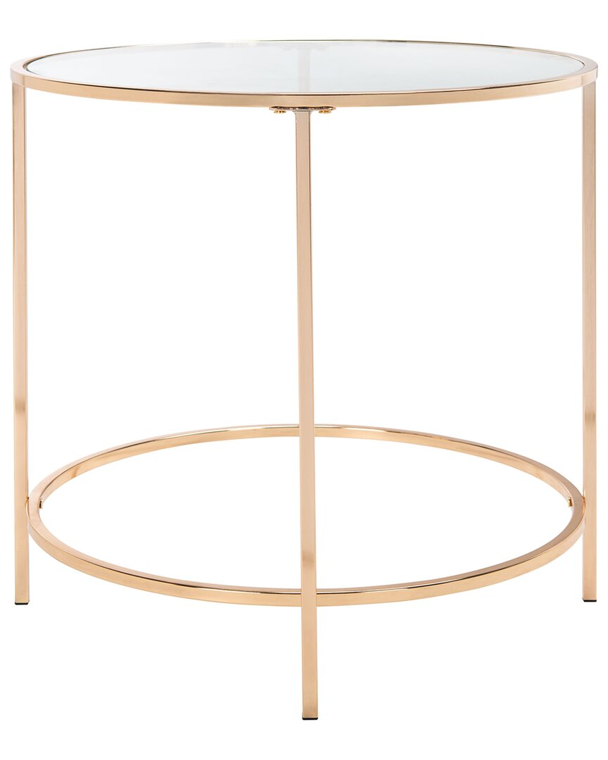 Safavieh Kolby Round Side Table In Gold