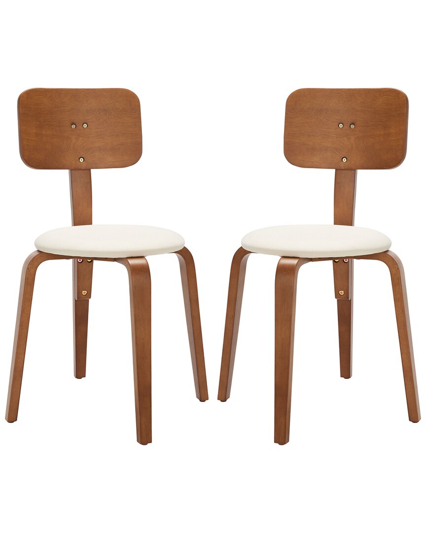 Safavieh Set Of 2 Jo Upholstery Stackable Dining Chairs