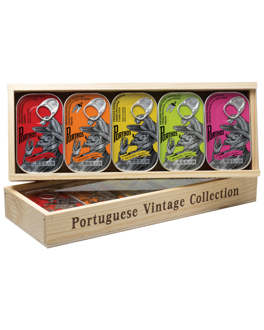 Conservas Portugal Norte Sardines In Wood Gift Box 6-pack