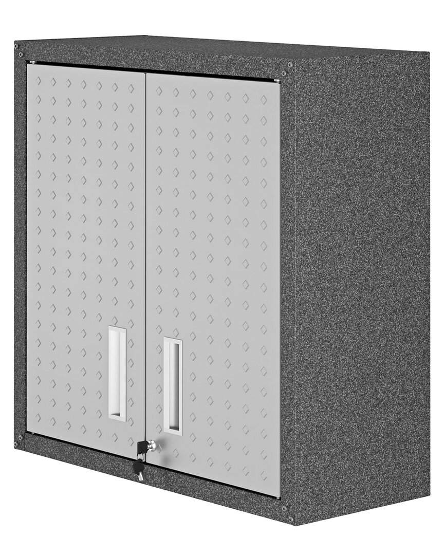 Manhattan Comfort Fortress Floating Garage Cabinet In Gray