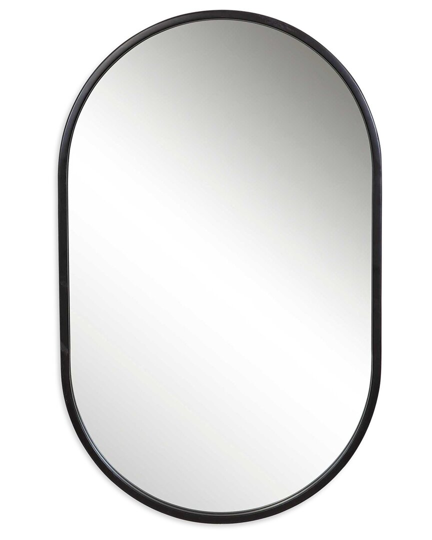 Uttermost Varina Minimalist Oval Mirror In Black