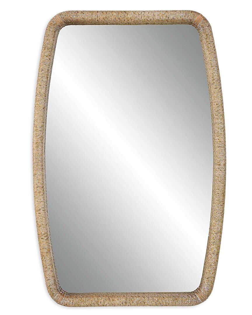Uttermost Tiki Rattan Mirror In Brown