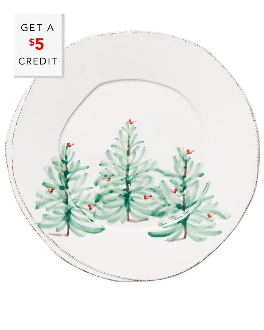 Vietri Lastra Holiday European Dinner Plate With $5 Credit In Multicolor