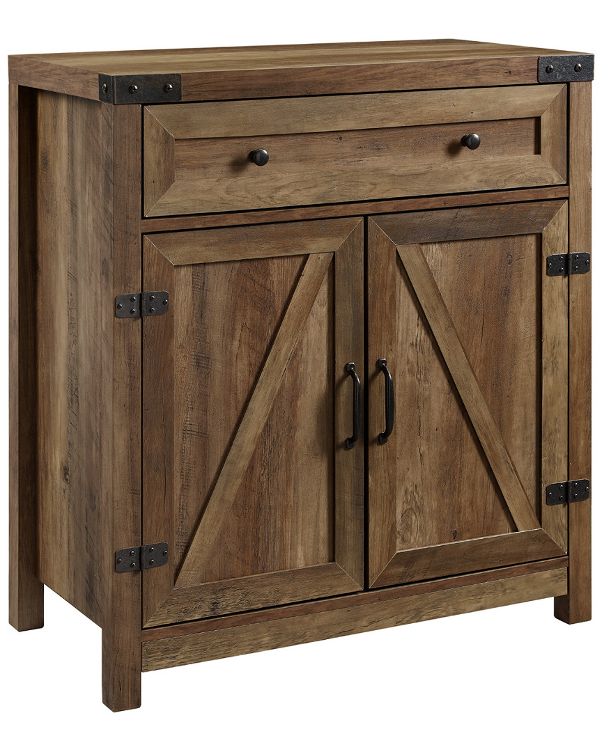 Hewson 30in Farmhouse Barn Door Accent Cabinet