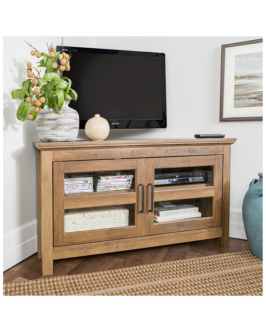 Hewson 44in Transitional Modern Farmhouse Wood Corner Tv Stand Modesens 2196