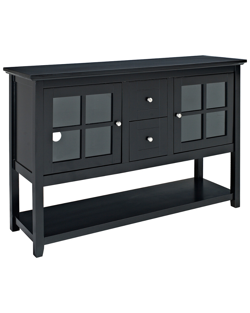 Hewson 52in Transitional Wood Glass Tv Stand Buffet