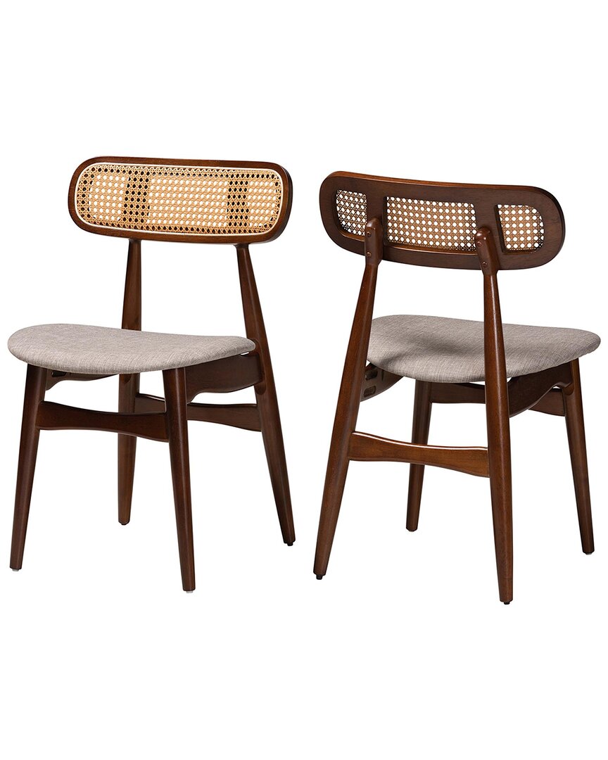 Baxton Studio Set Of 2 Tarana Mid-century Modern Dining Chairs