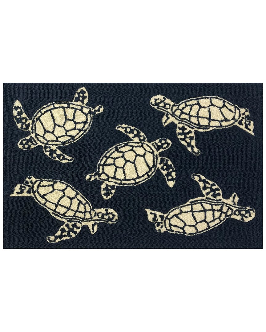 The Rug Market Multi Turtle Indoor/outdoor Doormat In Blue