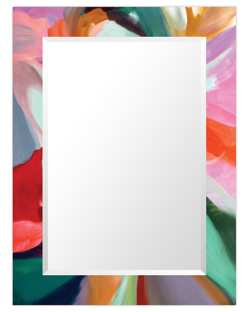 Empire Art Direct Intergrity Of Chaosrectangular Beveled Mirror On Free Floating Printed Tempered Ar In Multi