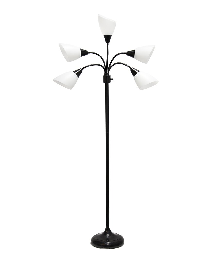 Lalia Home 5 Light Adjustable Gooseneck Floor Lamp