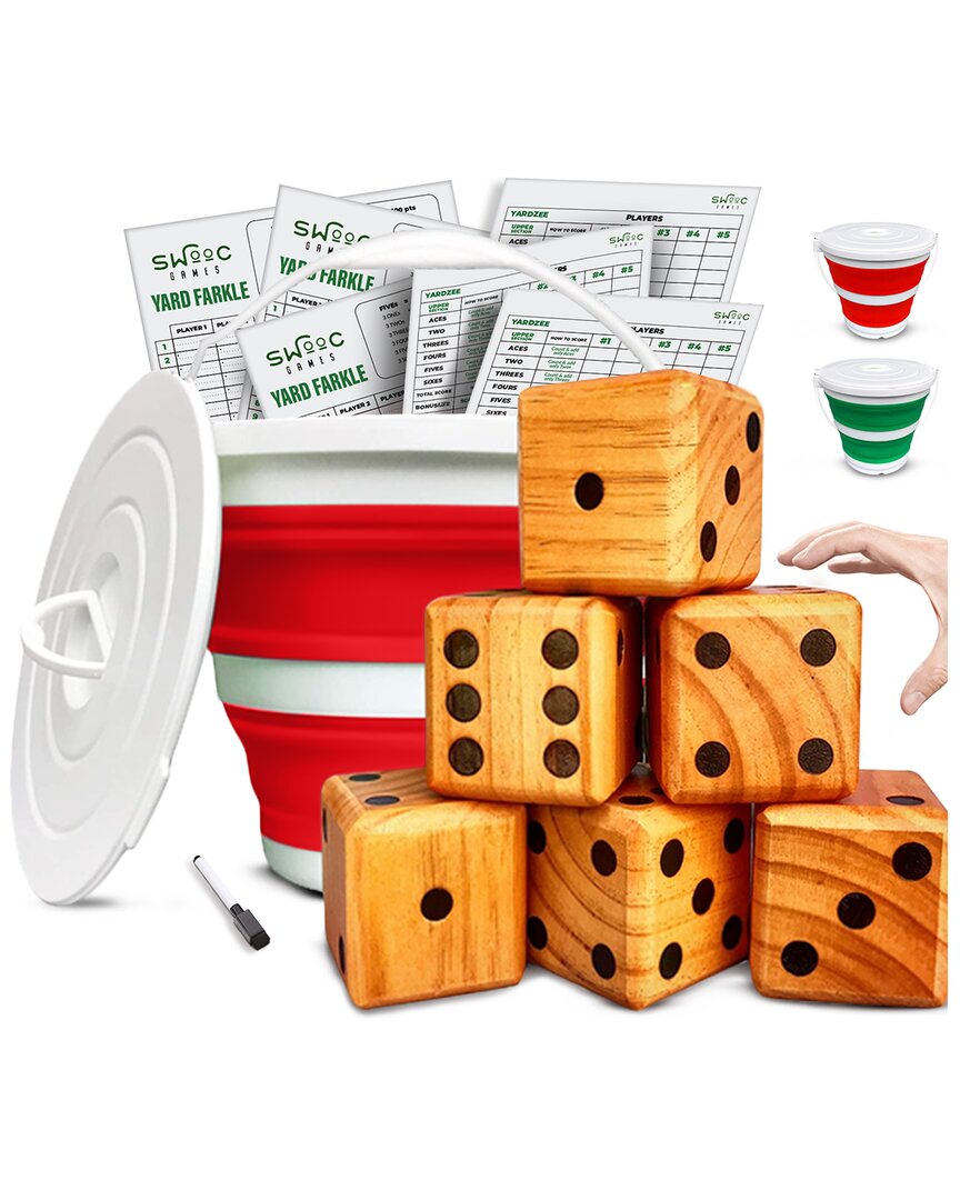 Swooc Games Yardzee & Farkle With 3.5in Dice