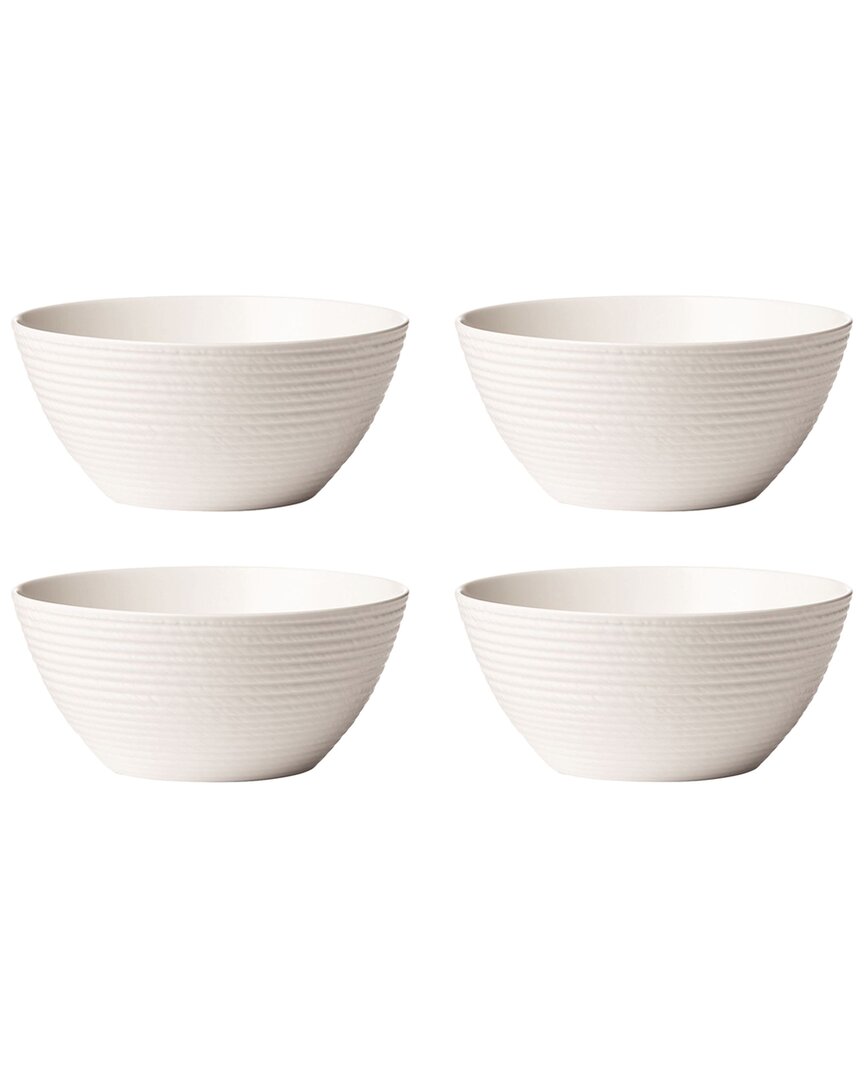 Lenox Lx Collective Set Of 4 White Fruit Bowls