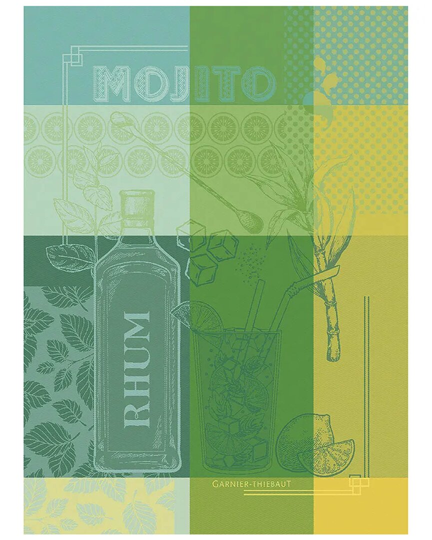 Garnier Thiebaut Set Of 2 Mojito Menthe Kitchen Towel In Green
